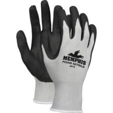 Safety Knit Glove, Nitrile Coated, X-Large, 2/Pair, 144/CT, Gray