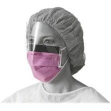 Face Mask Shield, Fluid-Resistant, Nonglare, Fog-Free, 25/BX, PE
