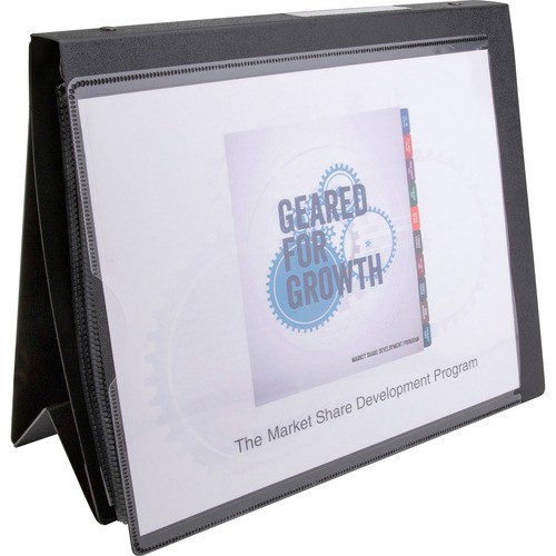 Presentatn Binder, w/10 Sht Protectors, 1" Cap., 8-1/2"x11", BK