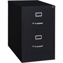 Vertical File, 2-Drawer, Legal, 18"x26-1/2"x28-3/8", Black