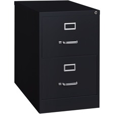 Vertical File, 2-Drawer, Legal, 18"x26-1/2"x28-3/8", Black