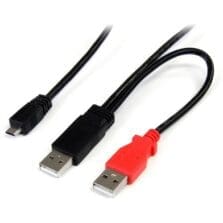USB Y-CABLE FOR MICRO USB EXTERNAL HARD DRIVE