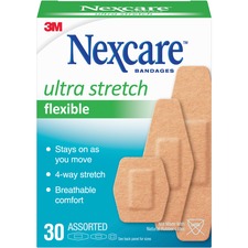 Nexcare Soft-N-Flex Bandages, Ast, 30/BX, TN