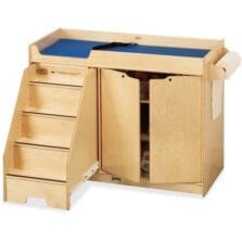 Changing Table, w/Left Stairs, 39"x48"x22.5", Baltic