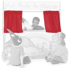 Imagination Station, w/Curtains, 18.5"x26", Red