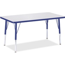 Rectangle Activity Table, 24"x36"x15"-24" H, Blue