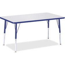 Activity Table, Rect., A-height 24"-31", 30"x48", GY/BE Edge