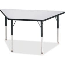 Activity Table, Trapezoid, 24"-31"x24"x48", GY/Black Edge