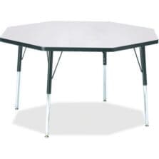 Activity Table, Octagon, 24"-31"x48", Black