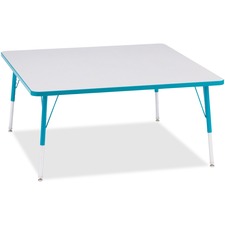 Activity Table, Square, 24"-13"x48"x48", Teal