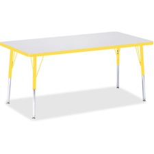 Activity Table, Rect., A-height 24"-31", 30"x60", GY/YW Edge