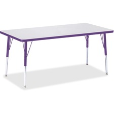 Activity Table, Rect., A-height 24"-31", 30"x60", GY/PE Edge