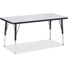 Activity Table, E-Height 15"-24", 24"x48", GY/Black Edge
