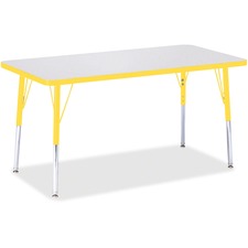Activity Table, Rect., A-height 24"-31", 24"x48", GY/YW Edge