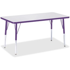 Activity Table, Rect., A-height 24"-31", 24"x48", GY/PE Edge