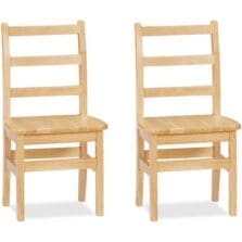 Ladderback Chair, 14" Seat, 28.5"x14.5"x13.5", Baltic