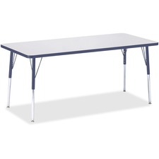 Activity Table, Rect., A-height 24"-31", 30"x72", GY/NY Edge