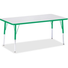 Activity Table, Rect., A-height 24"-31", 30"x60", GY/GN Edge