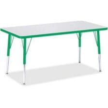Activity Table, E-Height 15"-24", 24"x48", GY/Green Edge