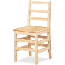 Ladderback Chair, 18" Seat, 33"x17"x18", Baltic