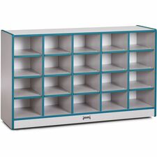 Cubbie Storage Unit, 20 Bin, No Trays, 29-1/2"x48"x15", TL Edge