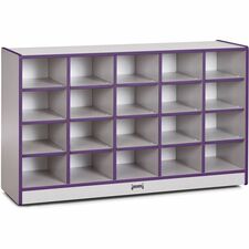 Cubbie Storage Unit, 20 Bin, No Trays, 29-1/2"x48"x15", PE Edge