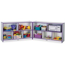 Mobile Fold-n-Lock Storage, 29-1/2"x96"x15", Gray/PE Edge