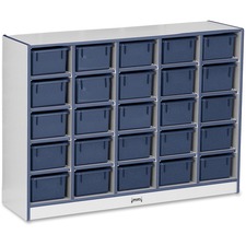 Cubbie Storage Unit, w/25 Bins, 29.5"x48"x15", NY Edge/Trays