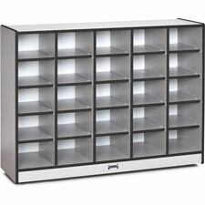 Cubbie Storage Unit, 25 Bin, No Trays, 29-1/2"x48"x15", BK Edge