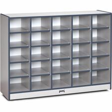 Cubbie Storage Unit, 25 Bin, No Trays, 29-1/2"x48"x15", NY Edge