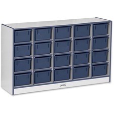 Cubbie Storage Unit, w/20 Bins, 29.5"x48"x15", NY Edge/Trays