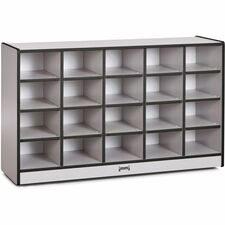Cubbie Storage Unit, 20 Bin, No Trays, 29-1/2"x48"x15", BK Edge
