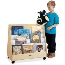 Mobile Double Sided Book Stand, 30"x30"x16-1/2", Baltic
