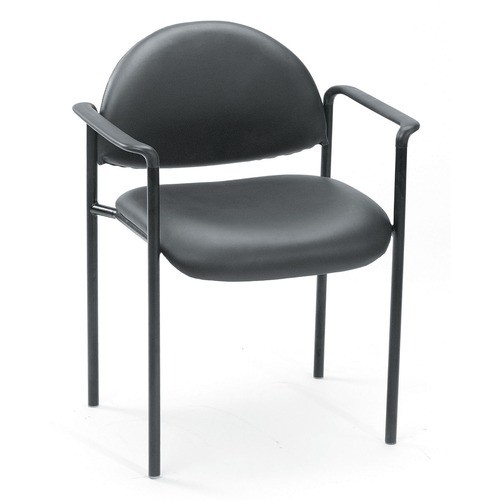 Chair, w/Arms, Vinyl, 23.5"x23"x30.5", BK