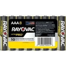 Batteries, Alkaline, AAA, 8/PK, BKRD