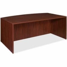 Desk Shell, Bowfront, 72"x41-2/5"x29-1/2", Mahogany