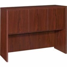 Hutch, w/Doors, 48"x15"x36", Mahogany