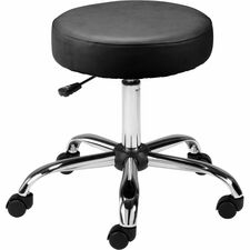 Pneumatic Height Stool, Backless, 24"x24"x23", Black