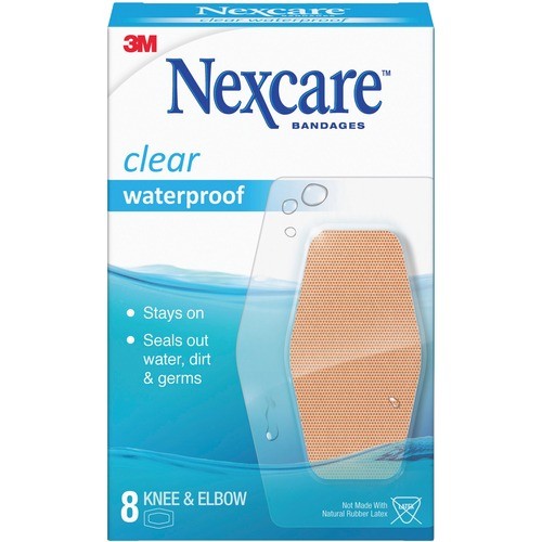 Knee Bandages, Waterproof, 8 Packs, 2-3/8"x3-1/2", 8/BX, CL