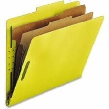 Classification Folders, 2"Exp., 2 Dvdrs, Letter, 10/BX, YW