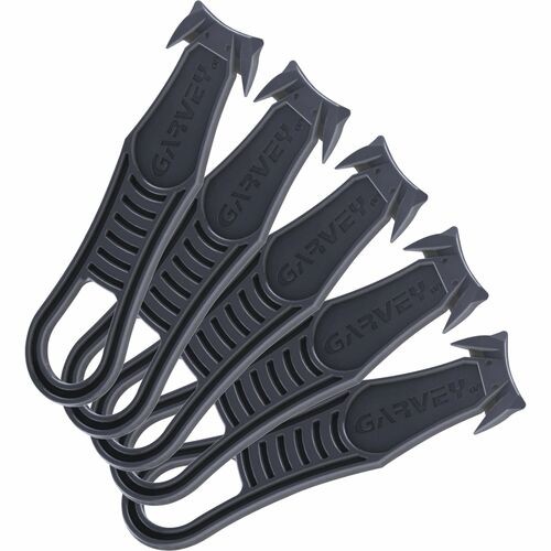 Safety Cutter Box Cutter Knife with Double Shielded Blade, 4" Plastic Handle, Black, 5/Pack
