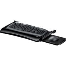 Underdesk Keybrd Tray, 20-1/8"x7-3/4", BK/Silver