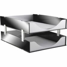 Stacking Supports, Aluminum, 4/ST, Black/Acrylic