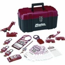 Electrical Lockout Kit, Portable Safety Carry Case, RD/BK