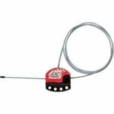 Cable Lockout, 6 Foot, 5/32" Diameter, Black/Red