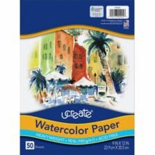 Watercolor Paper, 90lb., 9"x11", 50SH/PK, White