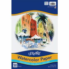 Watercolor Paper, 90lb., 12"x18", 50SH/PK, White
