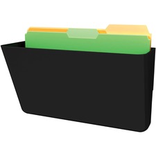 Wall Files, Single Pocket, Letter, 13"x4"x7", Black