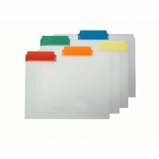 File Folder, Ltr, 1/3", Poly Color Tabs, 25/BX, Asst