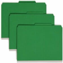Classification Folders, 2"Exp, 2 Div, Top Tab, Letter, 10/BX, GN